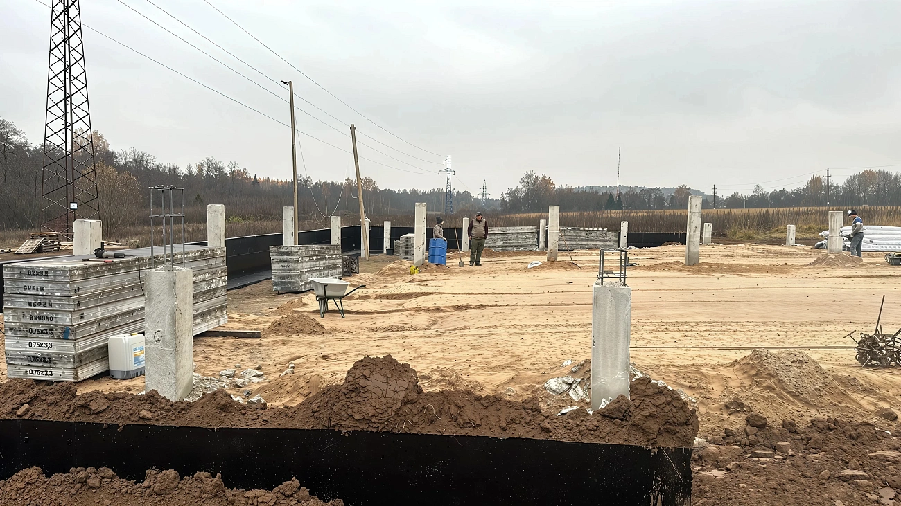 Столбчатый фундамент для столовой